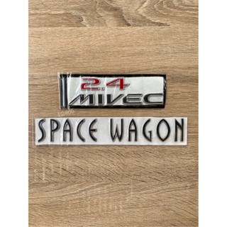 โลโก้ 2.4 MIVEC SPACE WAGON ติดMITSUBISHI ราคา 2ชิ้น