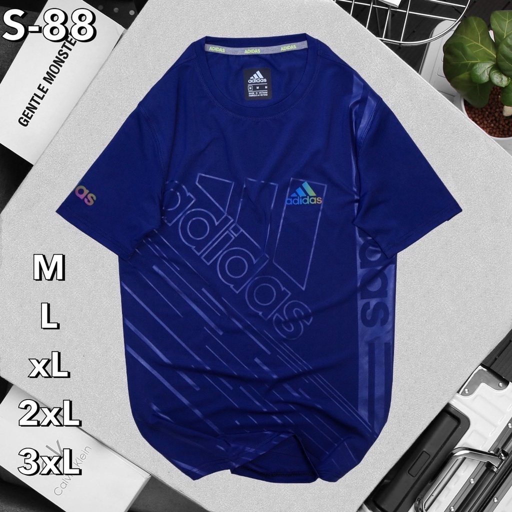 เสื้อผ้าผู้ชาย เสื้อยืดแขนสั้น คอกลม ผ้ากีฬา ใส่ออกกำลังกาย ใส่วิ่ง ใส่อยู่บ้าน ของมีพร้อมส่ง - รูปที่ 2