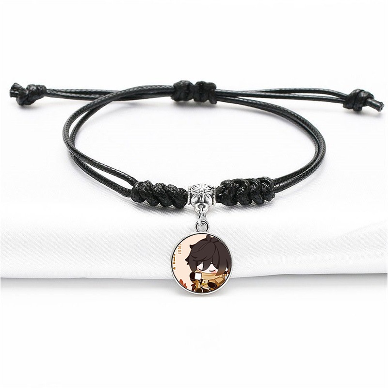 (ซื้อ 1 แถม 1) สร้อยข้อมือพิมพ์ตัวอักษร GENSHIN IMPACT ver CAMPING chibi อะนิเมะเกมเครื่องประดับอุปก