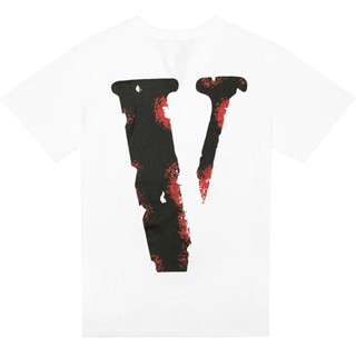 oversize T-shirt เสื้อยืดแขนสั้น คอกลม ทรงหลวม พิมพ์ลาย Vlone Texas Chainsaw Madman Limited สําหรับผู้ชาย และผู้หญิง S-5