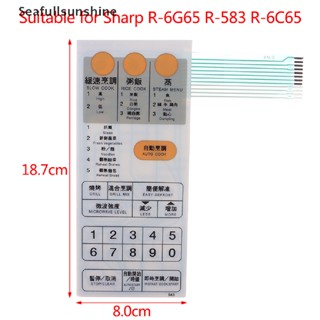 Seaf&gt; แผงสวิตช์เมมเบรนปุ่มสัมผัส สําหรับเตาอบไมโครเวฟ Sharp R-6G65 R-583 R-6C65