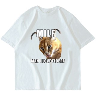 *ส่งจากไทย* เสื้อยืด พิมพ์ลายกราฟิก I Love Big Floppa Meme Big Floppa Caracal น่ารัก แฟชั่นฤดูร้อน สําหรับผู้ชาย