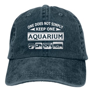 【หมวกเบสบอลคลาสสิก】หมวกแก๊ป ผ้าฝ้ายแท้ พิมพ์ลายโลโก้ One Does Not Simply Keep One Aquarium Awesome สําหรับปาร์ตี้