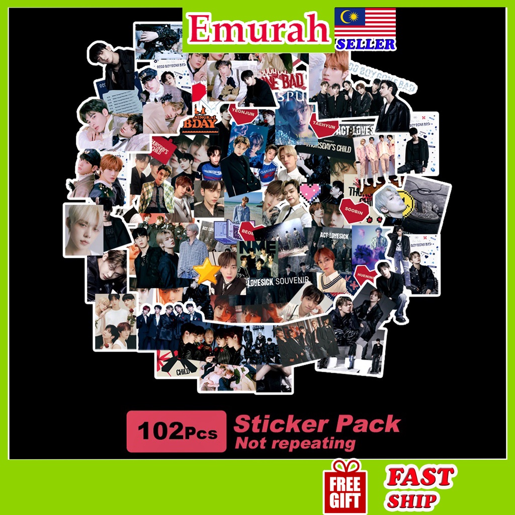 TXT Sticker Pack 100 ชิ้น KPOP Good Boy Gone Bad Thursday Child Dream Chapter