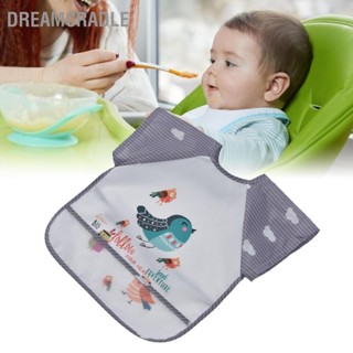 Dreamcradle ผ้ากันเปื้อนเด็กทารก โพลีเอสเตอร์ไฟเบอร์ ลายการ์ตูนน่ารัก สําหรับเด็กทารกแรกเกิด ให้อาหาร แขนกุด เด็กวัยหัดเดิน