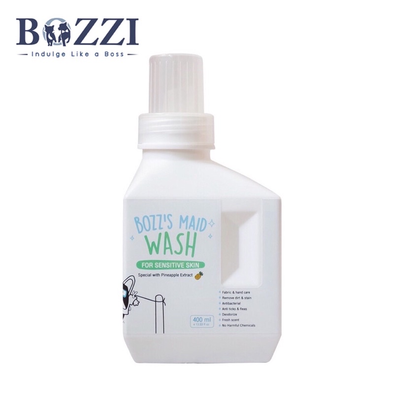 BOZZ'S MAID WASH for sensitive ผลิตภัณฑ์ซักผ้าธรรมชาติสูตรอ่อนโยนสำหรับผิวแพ้ง่าย