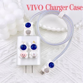 เคสป้องกันสายชาร์จ ลายการ์ตูนนักบินอวกาศน่ารัก สําหรับ Vivo