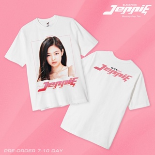 Tee leee  HH เสื้อยืด Jennie blackpink Bootleg​ White T-shirt เสื้อยืดคอกลม