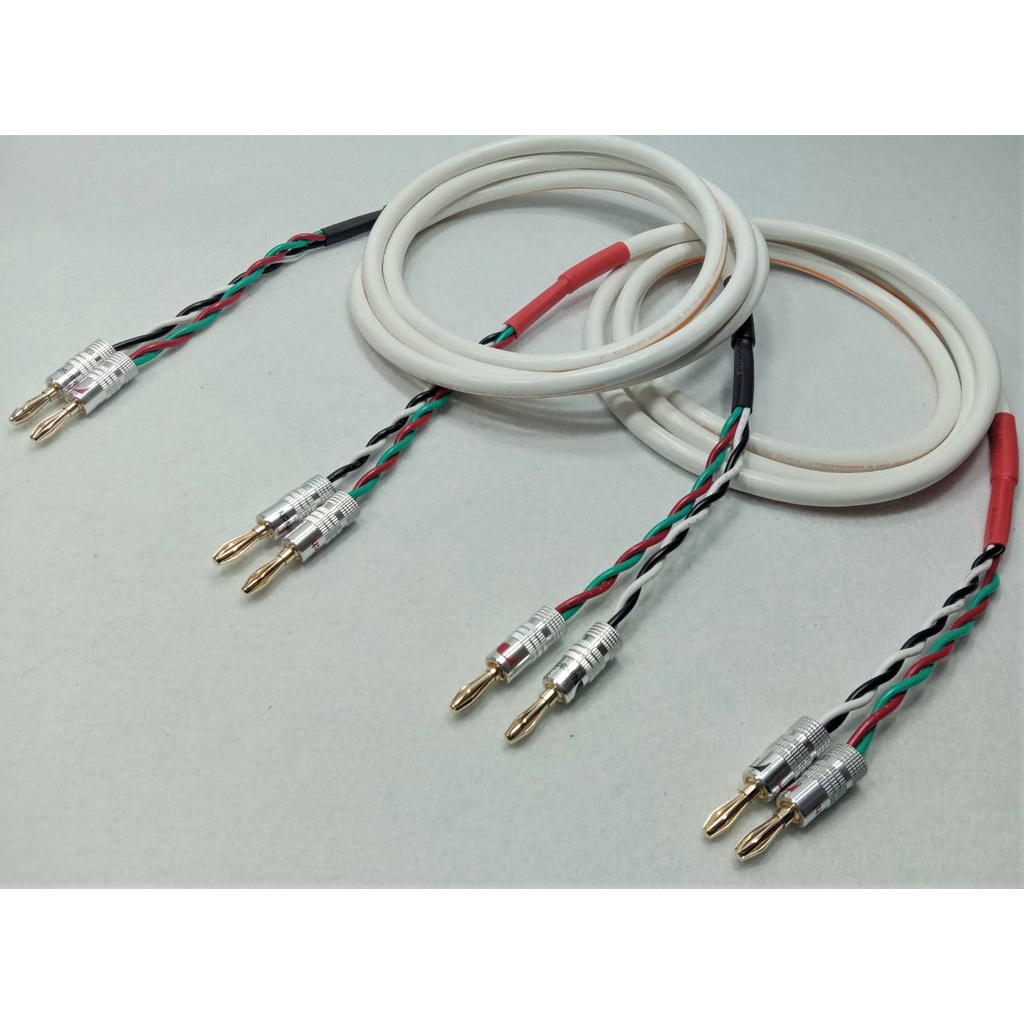 สายลำโพงคุณภาพสูง Monster Cable รุ่น S14-4R-CL ขั้ว Banana Nakamichi หรือ palic  แบบ 2 เส้น