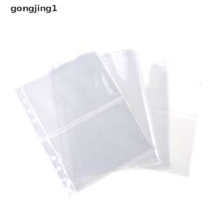 Gonjone 10pcs Standard Clear Plastic Photo Album Transparent A5 Binder Refill Sleeves GJ