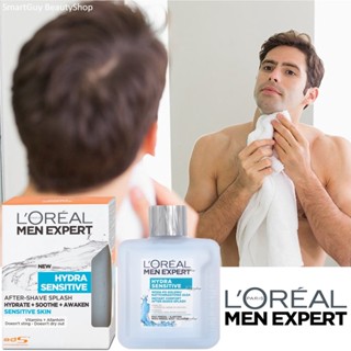 ĽORÉAL Men Expert Hydra Energetic Skin Purifier After-shave Splash 100ml ผลิตภัณฑ์บำรุงผิวหน้าผู้ชายหลังการโกนหนวด