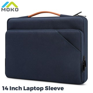 MoKo Laptop Carrying Sleeve Bag, Protective Accessory Case Fits Acer HP Dell Chromebook 14, ThinkPad X1/ P14s 14", ZenBook Flip 14in, Surface Book2 15"