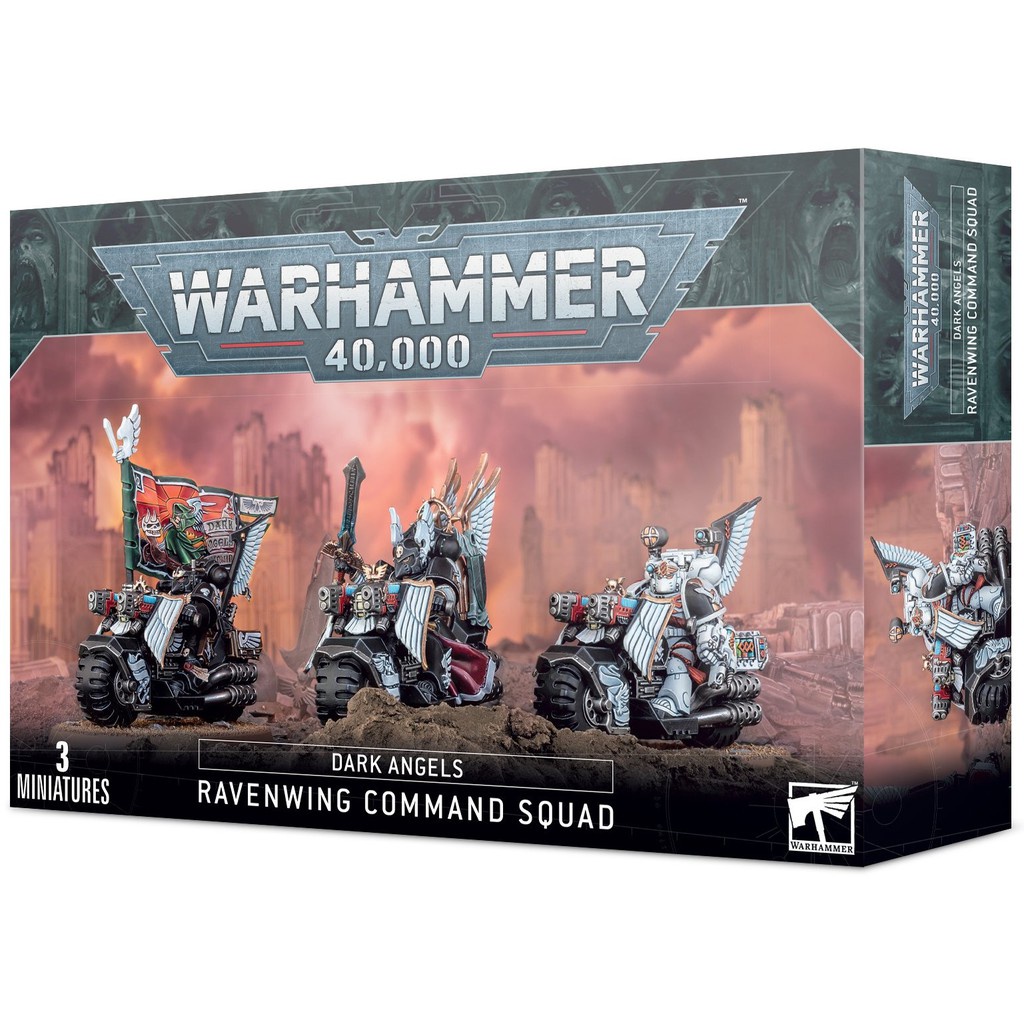 [200B พร้อมส่ง] Warhammer 40K: DARK ANGELS: RAVENWING COMMAND SQUAD โมเดลเกมสนามจำลอง