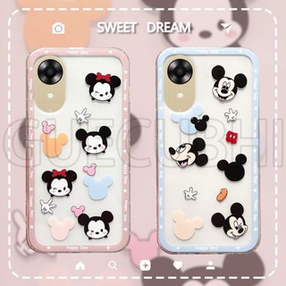 เคสโทรศัพท์มือถือ ซิลิโคนนิ่ม แบบใส ลายการ์ตูนน่ารัก คุณภาพสูง สําหรับ OPPO A77s A17k A57 A77 5G A96 A76 A55 A17k