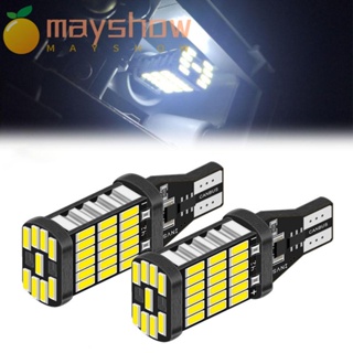 Mayshow ไฟถอยหลังรถยนต์ DC 12V สว่างมาก สีขาว แบบเปลี่ยน T15 W16W 45 SMD 4014