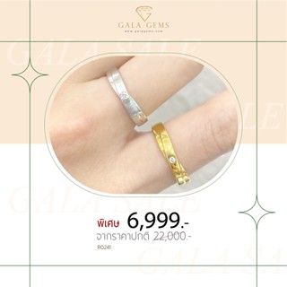 Gala Gems *แหวนเพชรชาย* ตัวเรือนทอง 10K Gold ประดับเพชรเบลเยี่ยมแท้ มีใบรับประกัน Classic Mens Diamond Ring รหัส R0241