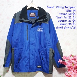 Viking Tempest เสื้อแจ็คเก็ตเดินป่าแขนยาว มือสอง กันลม กันฝน รอบอก 50 นิ้ว