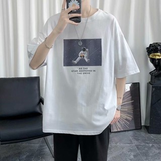 ⚡️ พร้อมส่ง⚡️เสื้อทีเชิร์ตเสื้อยืดคอกลมแฟชั่น