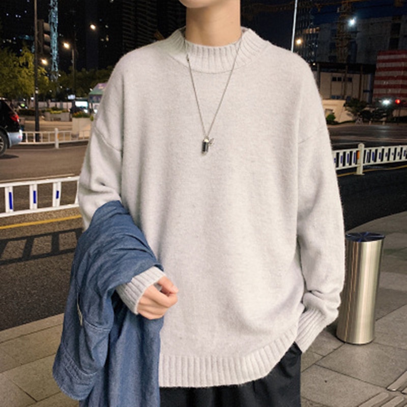 New Korean Style Men Turtleneck Sweaters Fashion Slim Fit Pullover Mens Casual Knitwear Pullovers Male Turtleneck Sweate #4