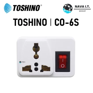 (มีส่งด่วน) TOSHINO CO-6S ปลั๊กแปลงขาแบน มีสวิตซ์สินค้ามีรับประกัน