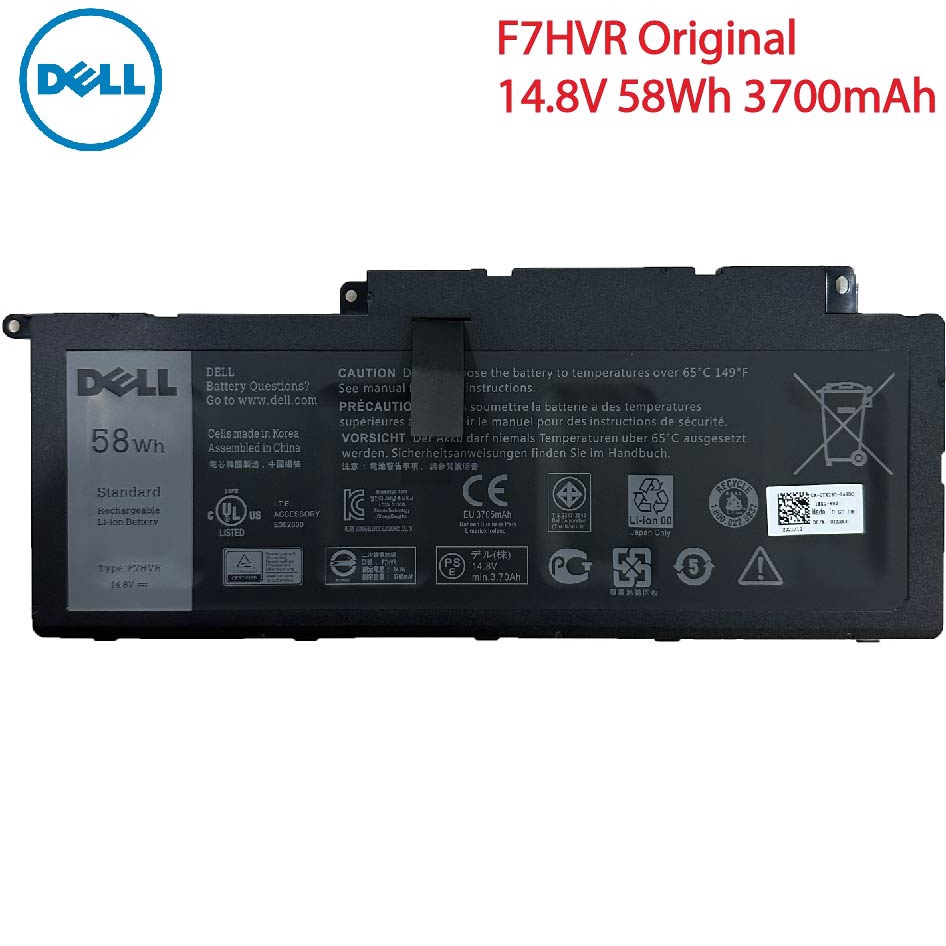 (ส่งฟรี ประกัน 1 ปี) Dell Battery Notebook Dell Inspiron 15 7537 17-7737 17-7746 7437 F7HVR ของแท้