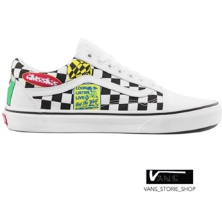 VANS OLD SKOOL COLLAGE TRUE WHITE PRINT SNEAKERS สินค้ามีประกันแท้