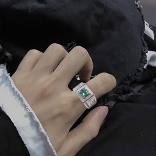 เครื่องประดับแฟชั่นผู้ชายเพชรสีเขียวไทเทเนียมเหล็กเพทายคริสต…