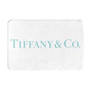 Tiffany &amp; Co. (3) พรมเช็ดเท้า ผ้าสักหลาด กันลื่น ดูดซับน้ํา แห้งเร็ว ลายโลโก้ 16x24 นิ้ว สําหรับห้องน้ํา พร้อมส่ง