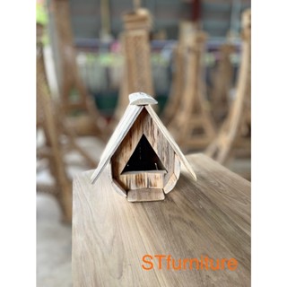 บ้านนกบ้านกระรอกบ้านไม้สำหรับสัตว์เลี้ยงขนาดเล็ก