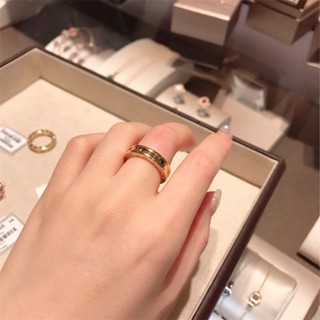 Bvlgari แหวน 18K สีโรสโกลด์ แหวนเดี่ยว P831