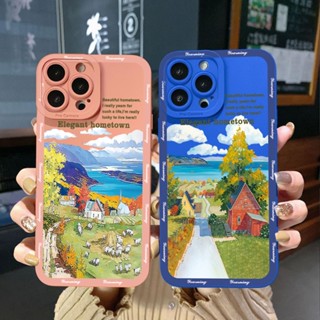 เคสโทรศัพท์มือถือ ขอบสี่เหลี่ยม ลาย Beauty Senery สําหรับ Xiaomi Redmi Note 11 Pro 5G 11S 10 Pro 4G 10S Redmi 10C 9C A1