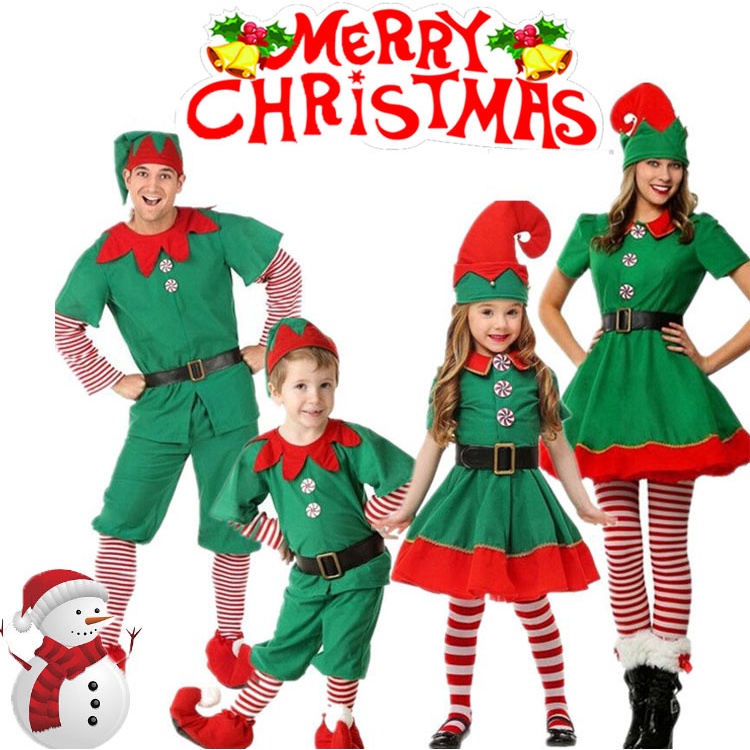 ชุดคริสมาสต์เด็ก ชุดแฟนซีเด็ก  มี2แบบ ผู้ชายและผู้หญิง (สีเขียว)(สีแดง) รุ่น MM020