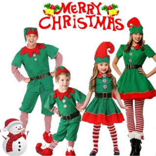 ชุดคริสมาสต์เด็ก ชุดแฟนซีเด็ก  มี2แบบ ผู้ชายและผู้หญิง (สีเขียว) รุ่น MM020