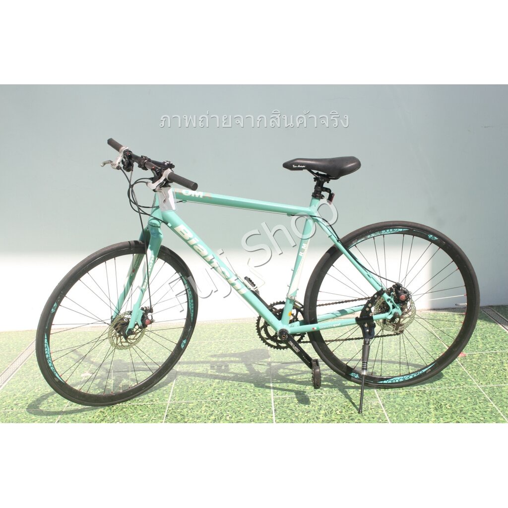 จักรยานไฮบริดญี่ปุ่น - ล้อ 700c - มีเกียร์ - อลูมิเนียม - Bianchi Roma - สีเขียว [จักรยานมือสอง]
