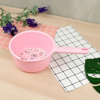 Megapro - Micronware ขันมีด้ามจับลายคิตตี้ รุ่น 5701 ลายลิขสิทธิ์ สีชมพู ขันน้ำพลาสติก ขันตักน้ำแบบหูจับ