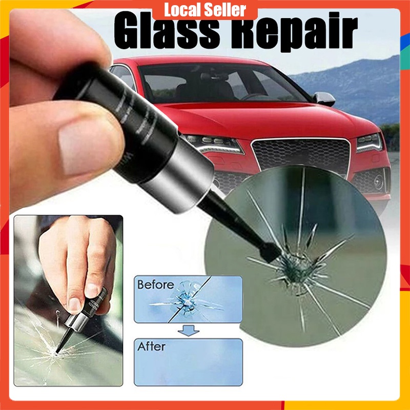 【สินค้าพร้อมส่ง】น้ำยาเรซินซ่อมกระจก ลบรอยร้าว สำหรับกระจกหน้ารถยนต์
