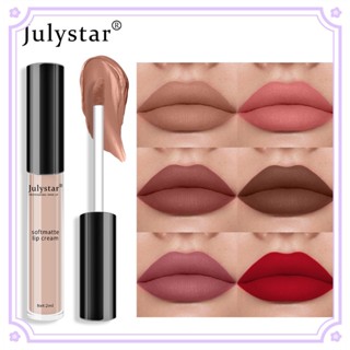 Julystar ลิปกลอส ลิปทินท์ เนื้อแมตต์ ให้ความชุ่มชื้น ไม่ซีดจาง ไม่เหนียวติด 6 สี สําหรับผู้หญิง แต่งริมฝีปาก คริสต์มาส