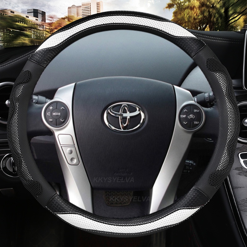 สําหรับ Toyota Prius 30 20 Prius V Prius C Prius Prime พวงมาลัยรถนวดลื่นไมโครไฟเบอร์หนังอุปกรณ์เสริม