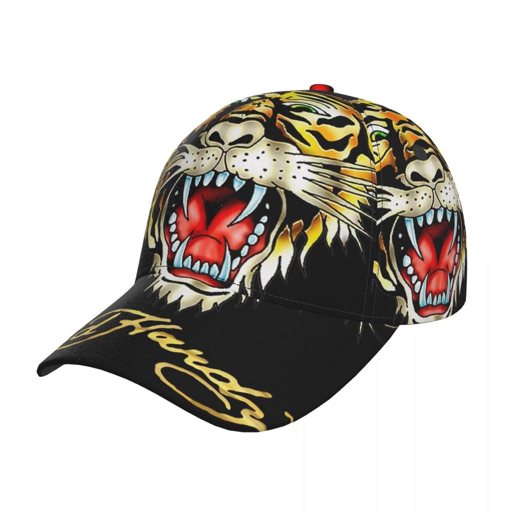 Ed Hardy (1) แฟชั่นโค้ง Brim เบสบอลหมวก Casual Street Dance หมวก All-Match หมวกกันแดด Unisex Full-Fr