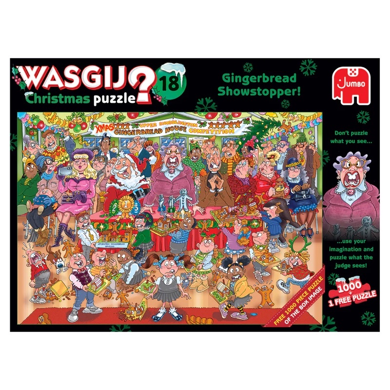 พร้อมส่ง-จิ๊กซอว์ Wasgij 18 Christmas🎄1000 แถม 1000 ชิ้น แบรนด์ Wasgij Jumbo jigsaw puzzle