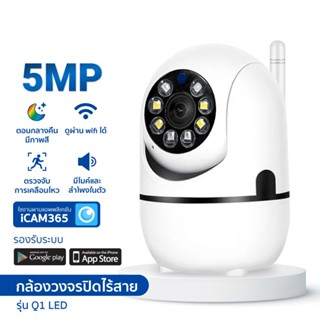 กล้องวงจรปิดไร้สาย HD 5 ล้านพิกเซล มีเสาอากาศ Wi-Fi IP Camera มีภาษาไทย