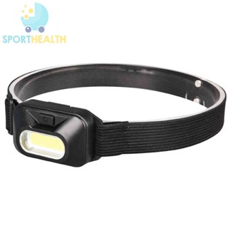 Sporthealth ไฟฉาย LED COB 5W ปรับได้ 3 โหมด กันน้ํา สําหรับปั่นจักรยานกลางแจ้ง