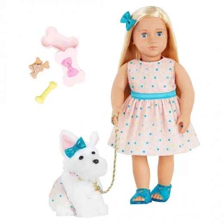 Our Generation DOLL W/ PET DOG, CADENCE &amp; COOKIE BD31389Z