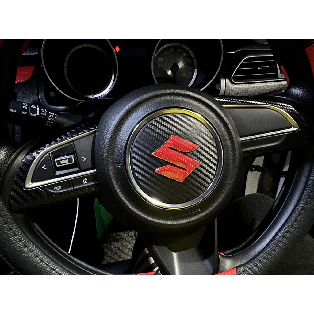 สติกเกอร์กันรอยเคฟล่า โลโก้ตรงพวงมาลัย swift 2018-ปัจจุบัน