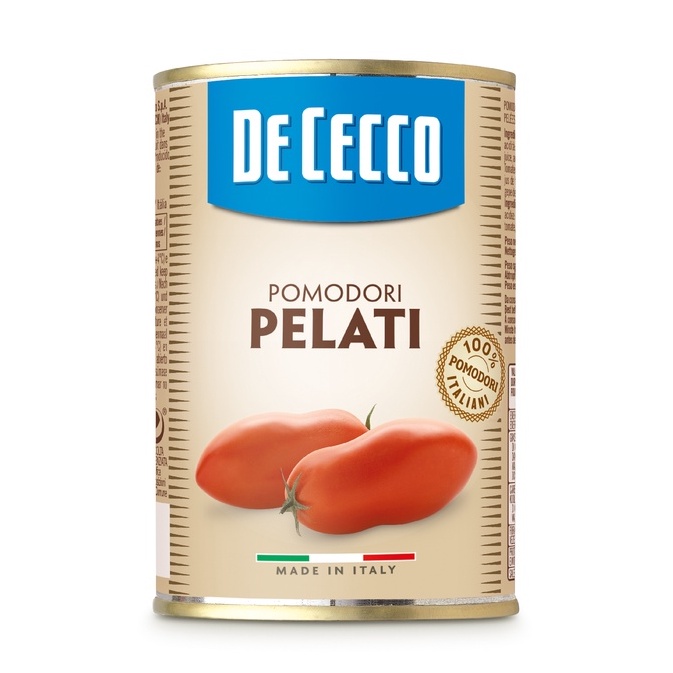 De Cecco Pomodori Pelati Lattina (400g) มะเขือเทศปอกเปลือก ดีเชคโก ขนาด 400 ก.