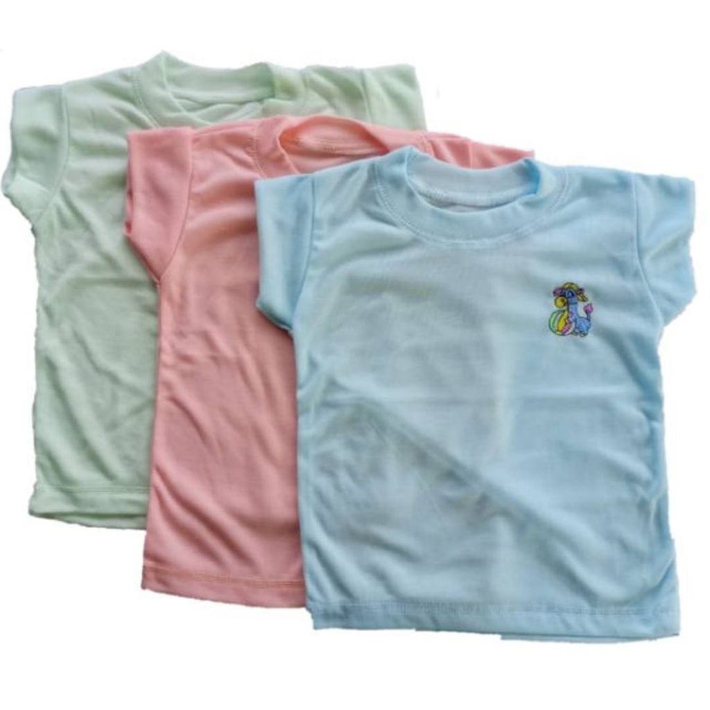 BABY T-SHIRT PLAIN COLOR SHORT-SLEEVED T-SHIRT AGE 0-3 YEARS SHORT-SLEEVED T-SHIRT