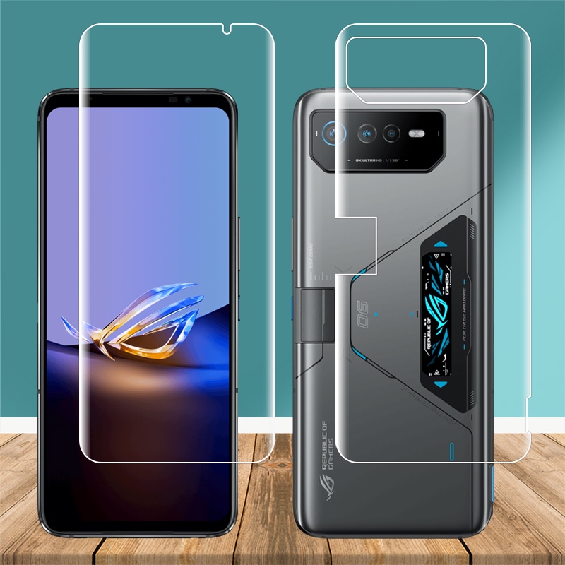 ฟิล์มไฮโดรเจลนิ่ม TPU ใส บางพิเศษ กันรอยหน้าจอ ด้านหลัง สําหรับ Asus ROG Phone 6D ROG6D Phone6D Ulti