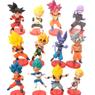 ตุ๊กตาฟิกเกอร์ อนิเมะ Dragon Ball Super Hitto Cabba Beerus Burdock Vegeta Son Goku Kakarotto 12 ชิ้น