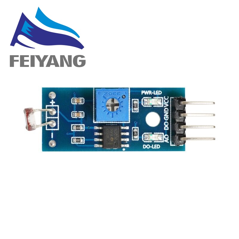 Lm393 โมดูลเซนเซอร์ตรวจจับแสง ไวแสงออปติคอล 4pin สําหรับ arduino