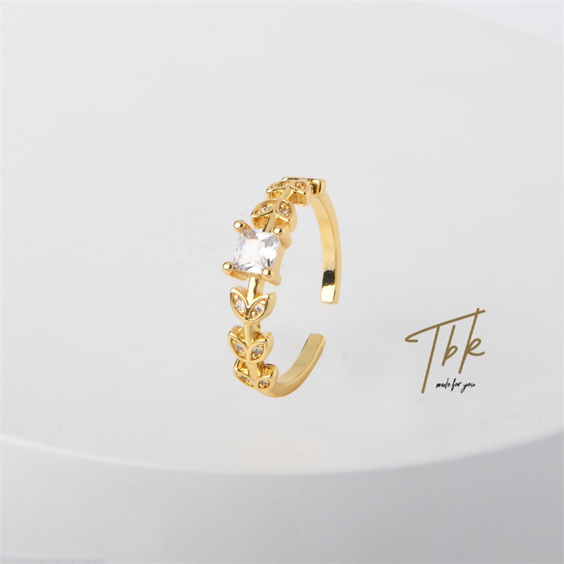 TBK แหวน ผู้หญิง ทองครึ่งสลึงแหวนทอง ring เพชร แฟชั่น ไม่ลอกไม่ดํา ทองครึ่งสลึง ครึ่งสลึง เพชรแท้ ชุ